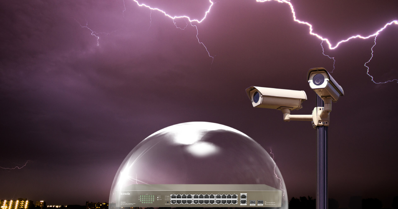 Switch Tenda 24 Portas 10/100 Mbps Fast Ethernet com 2 Portas Gigabit +2SFP  - TEF1026F